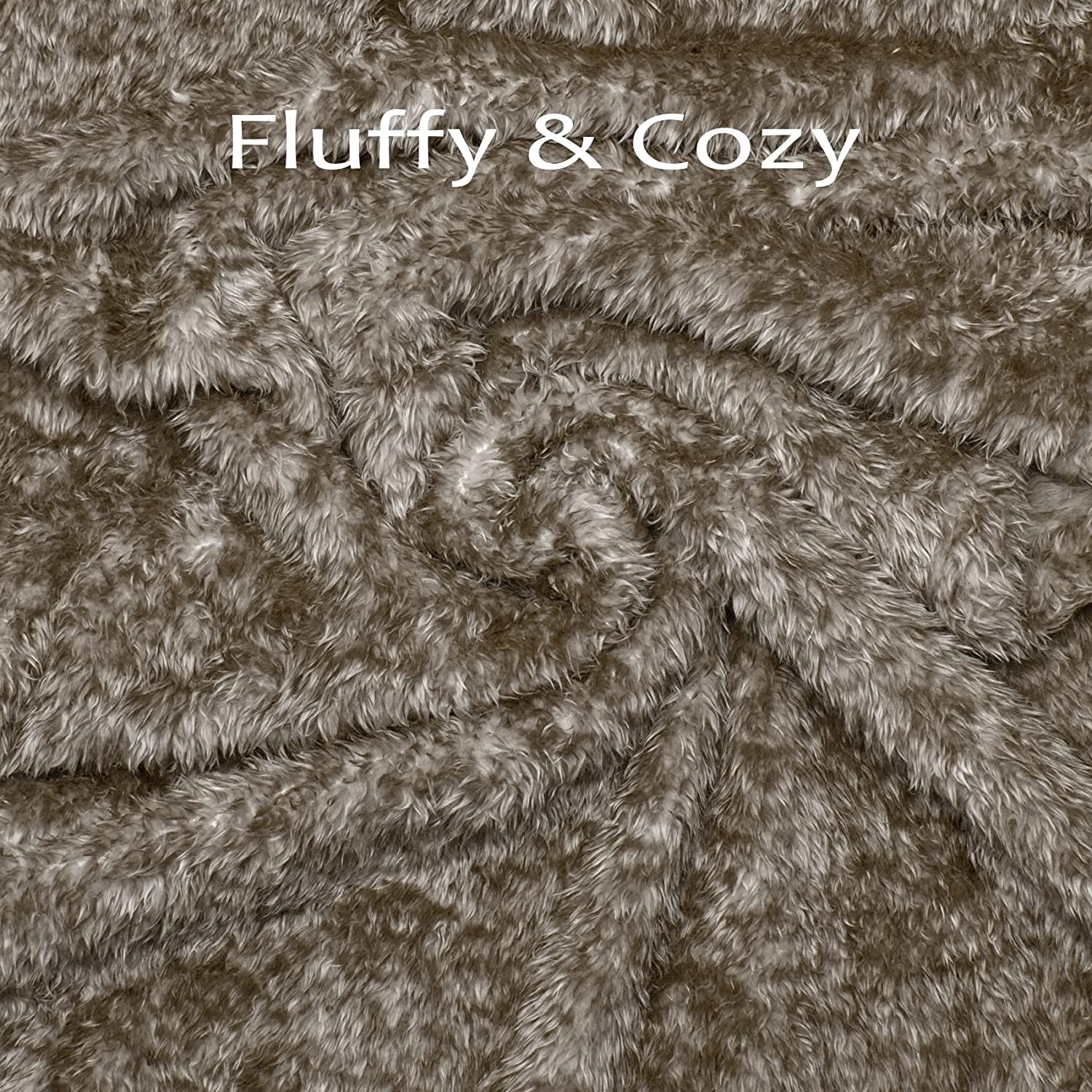 Fluffy Fleece Dog Blankets,Warm Soft Fuzzy Pets Blanket for Puppy,Small,Medium,Large Dogs and Cats,Plush Pet Throws for Bed,Couch,Sofa,Travel(24X29 Inch, Taupe)