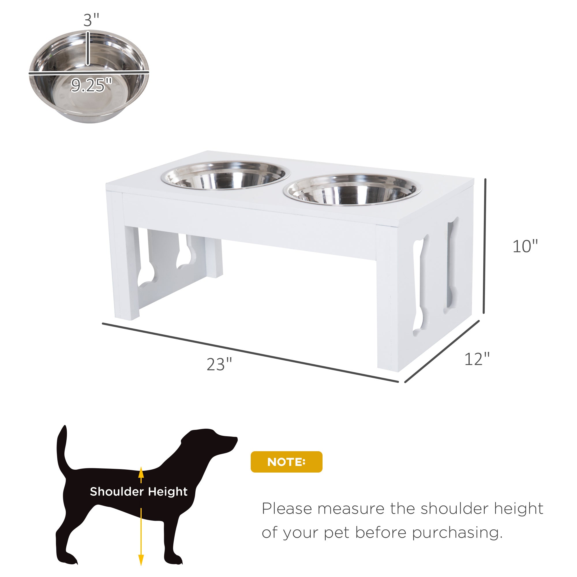 Modern Decorative Raised Dog Bowls 23"
