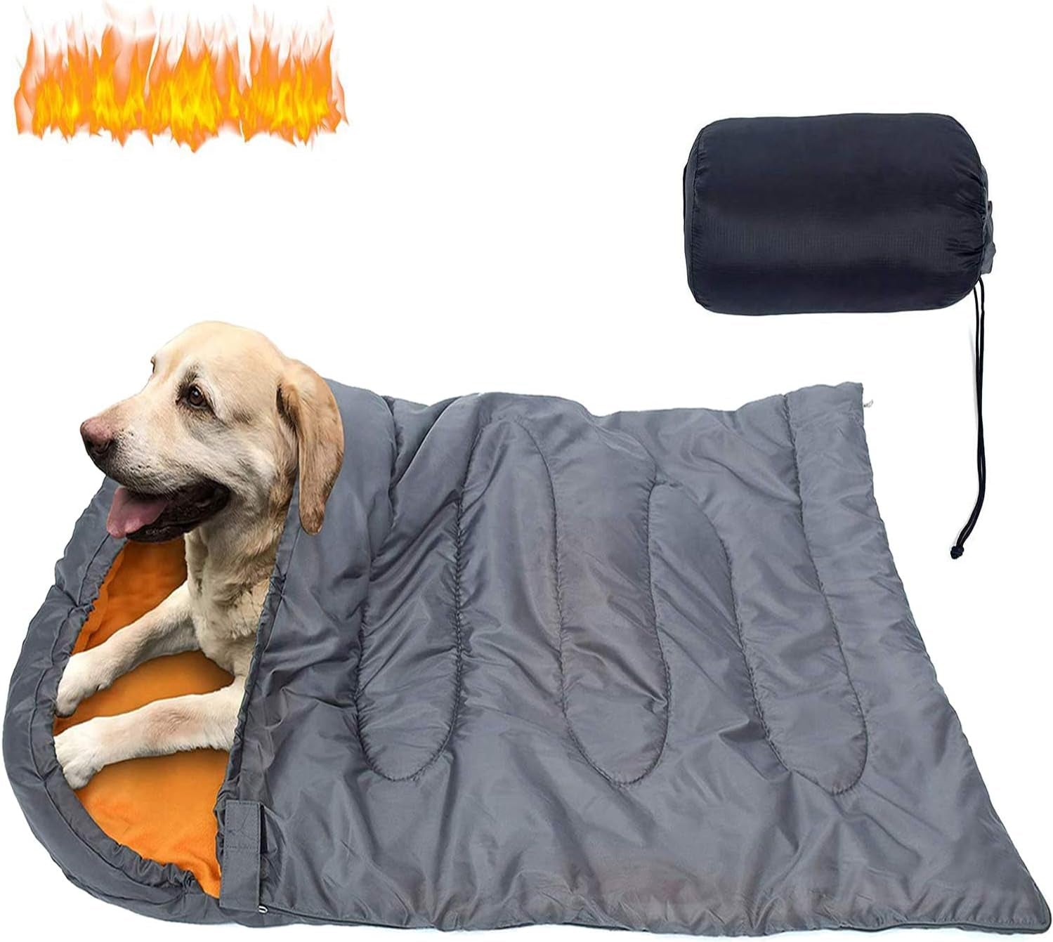 Dog Sleeping Bag Waterproof Warm Packable Dog Bed with Storage Bag for Indoor Outdoor Travel Camping Hiking Backpacking (43''Lx27''W)