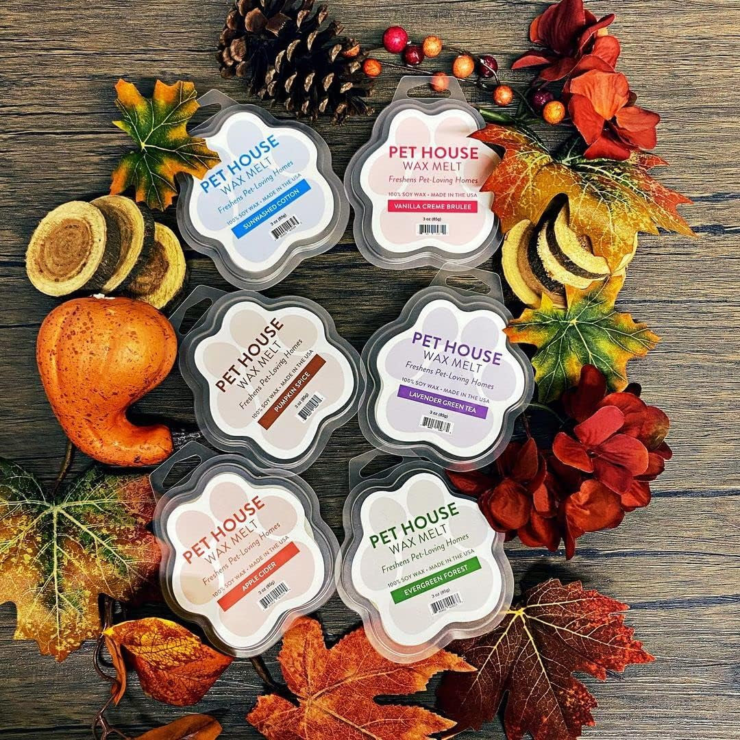 Pet House Spring and Summer Wax Melts for Pet Odor, Natural, Plant Based Soy Wax Melts, Long Lasting Fragrance for Fresh Smelling Homes, Cucumber Mint