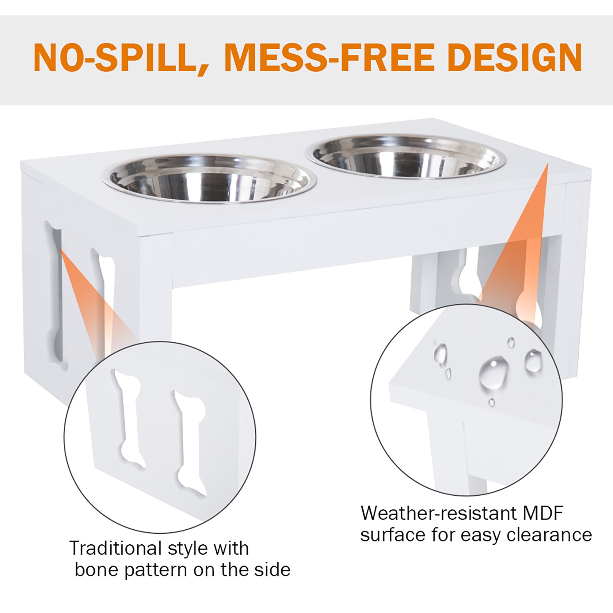 Modern Decorative Raised Dog Bowls 23"