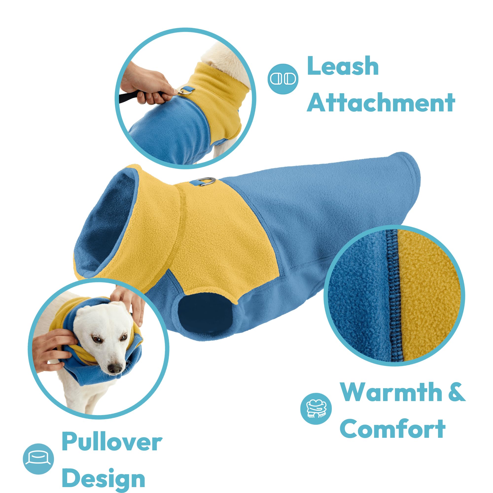 Gooby Fleece Vest Two Tone