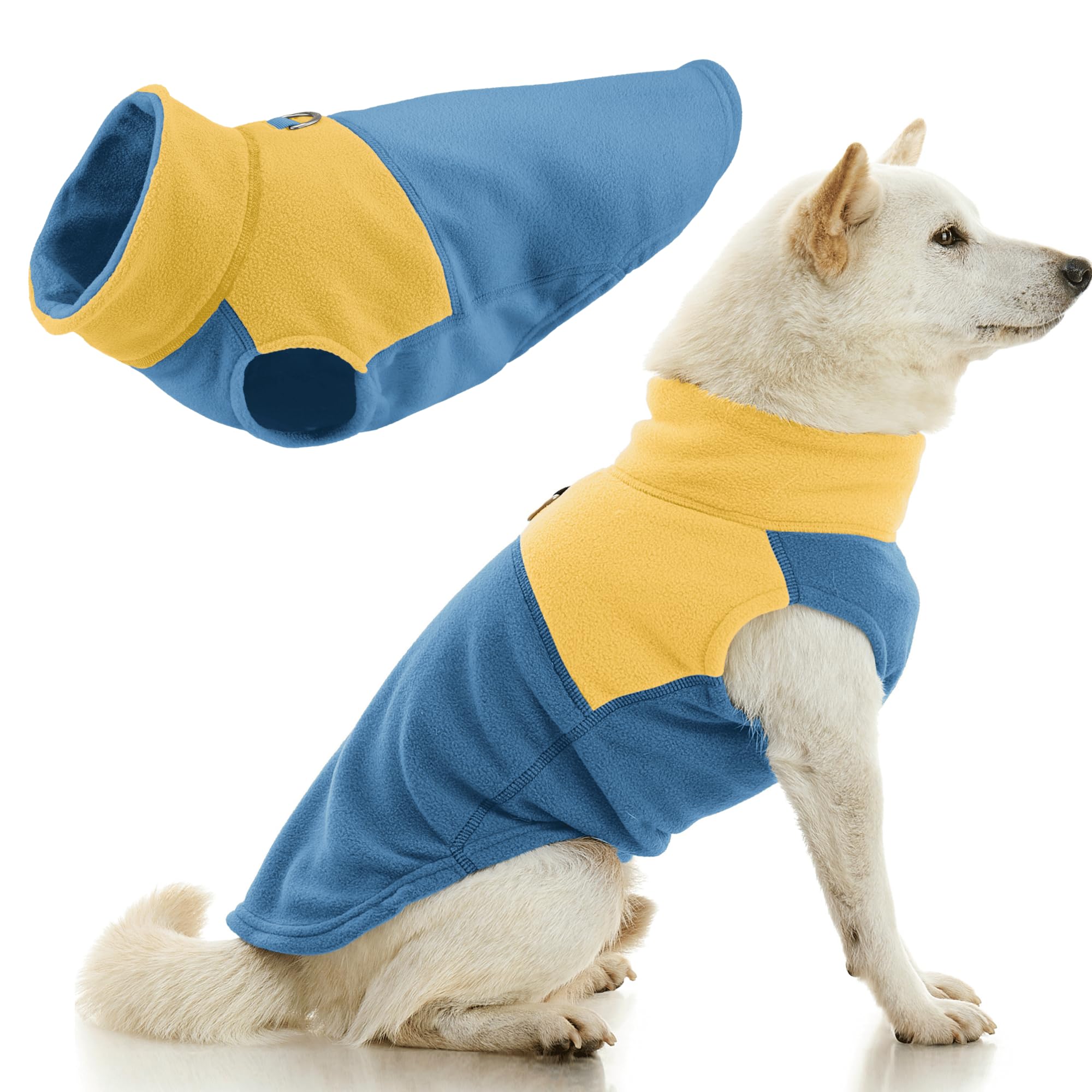 Gooby Fleece Vest Two Tone