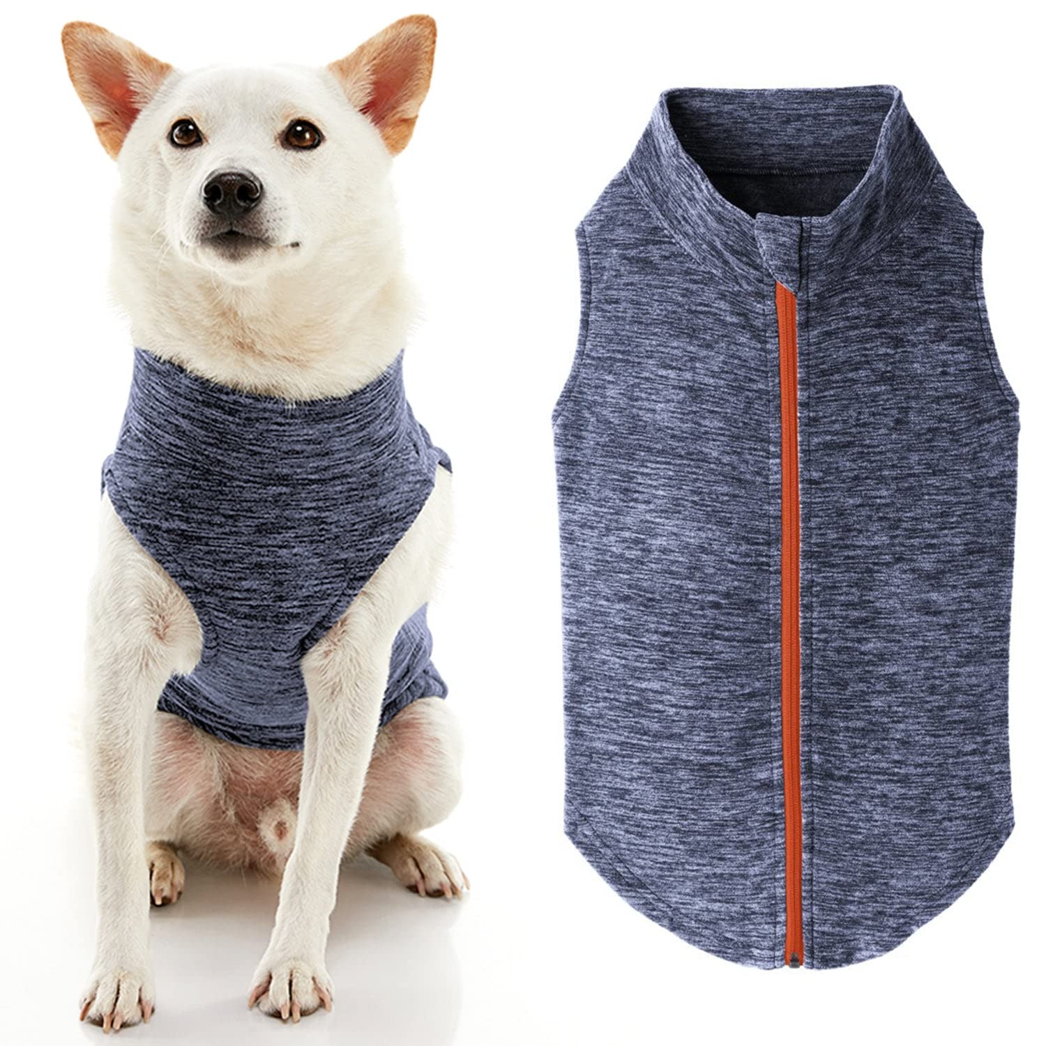 Gooby Zip Up Fleece Dog Sweater