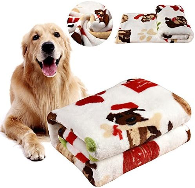 Washable Dog Blanket Soft Fleece Pet Flannel Throw Blankets for Small Dogs and Cats (21 * 30 Inch)