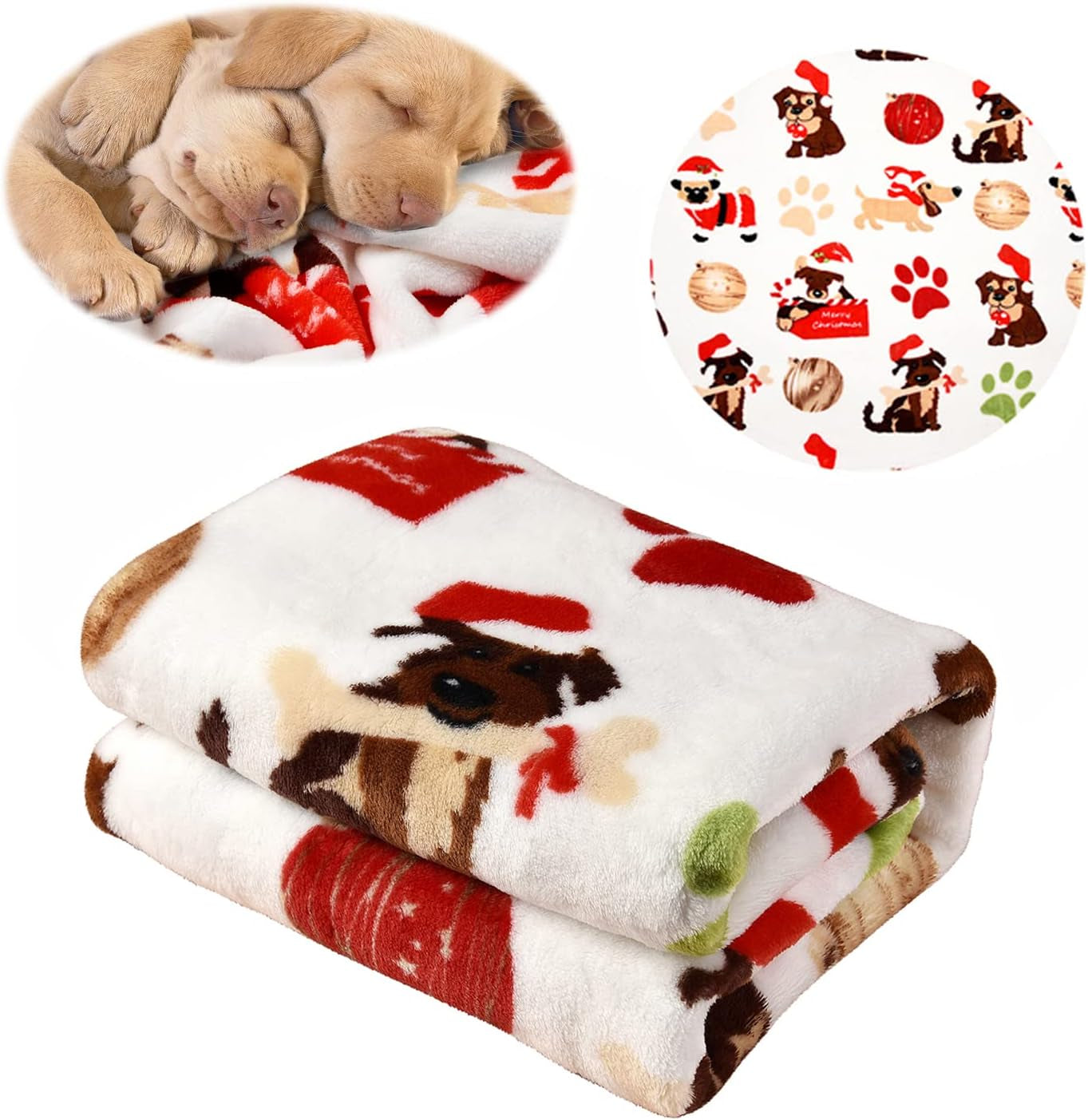Washable Dog Blanket Soft Fleece Pet Flannel Throw Blankets for Small Dogs and Cats (21 * 30 Inch)