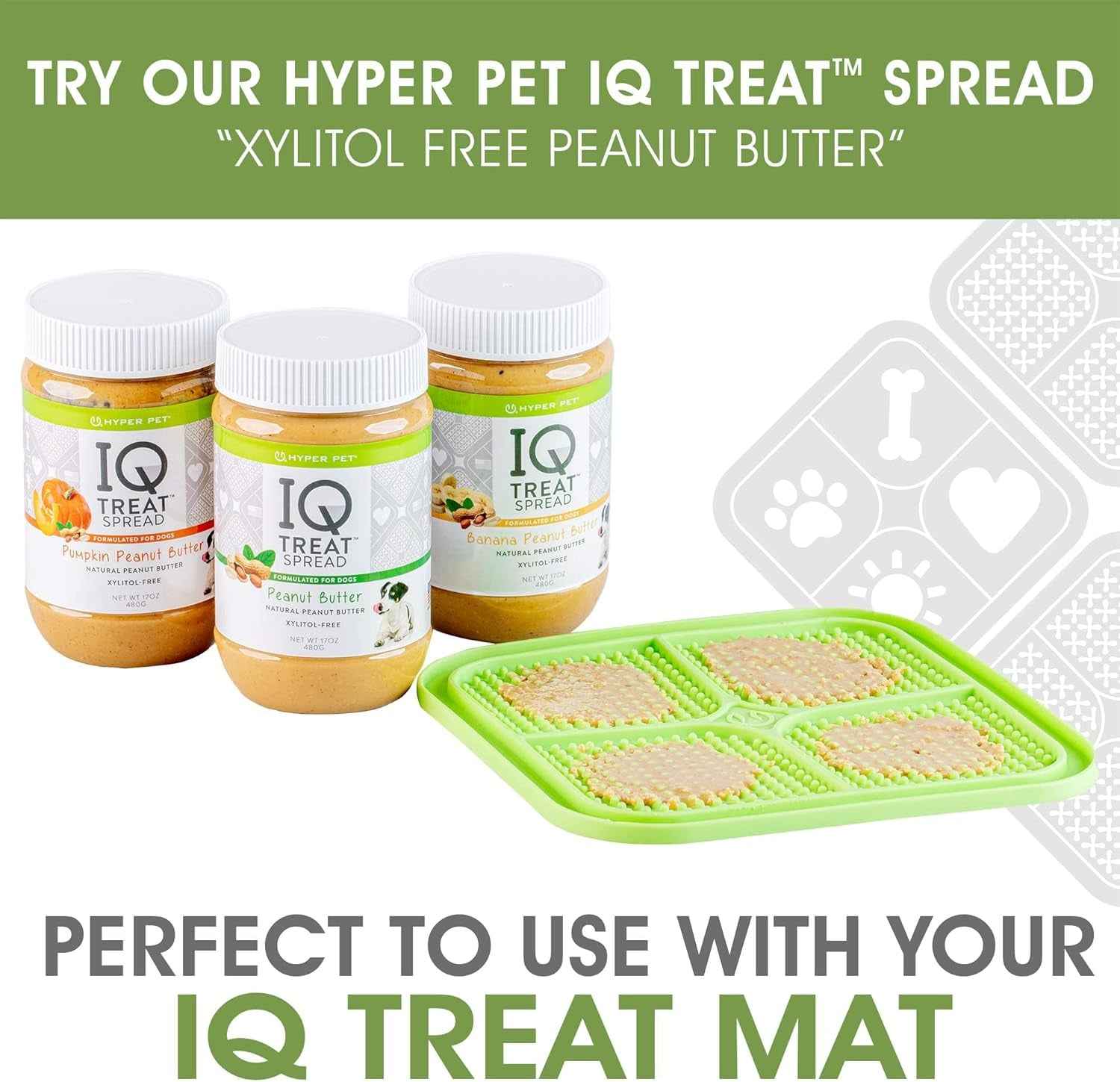 IQ Treat Lick Mat for Dogs, Dog Slow Feeder & Cat Lick Mats | Great Alternative to Slow Feeder Bowls & Cat Feeders | Perfect Dog Licking Mat, Cats Puzzle & Enrichment Toys
