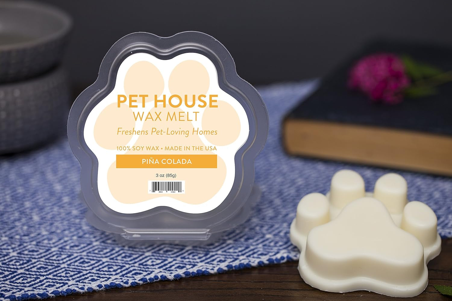 Pet House Spring and Summer Wax Melts for Pet Odor, Natural, Plant Based Soy Wax Melts, Long Lasting Fragrance for Fresh Smelling Homes, Pina Colada