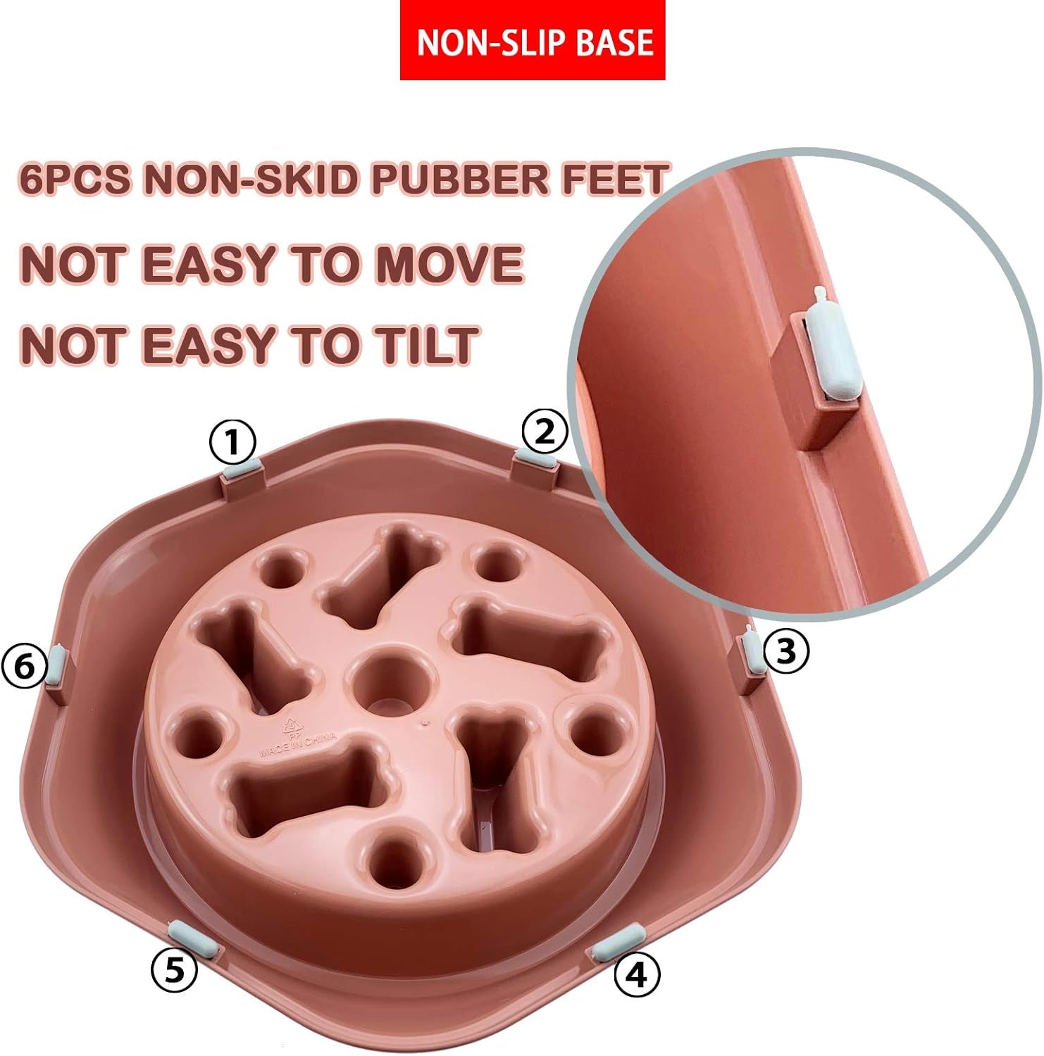Slow Feeder Dog Bowl anti Gulping