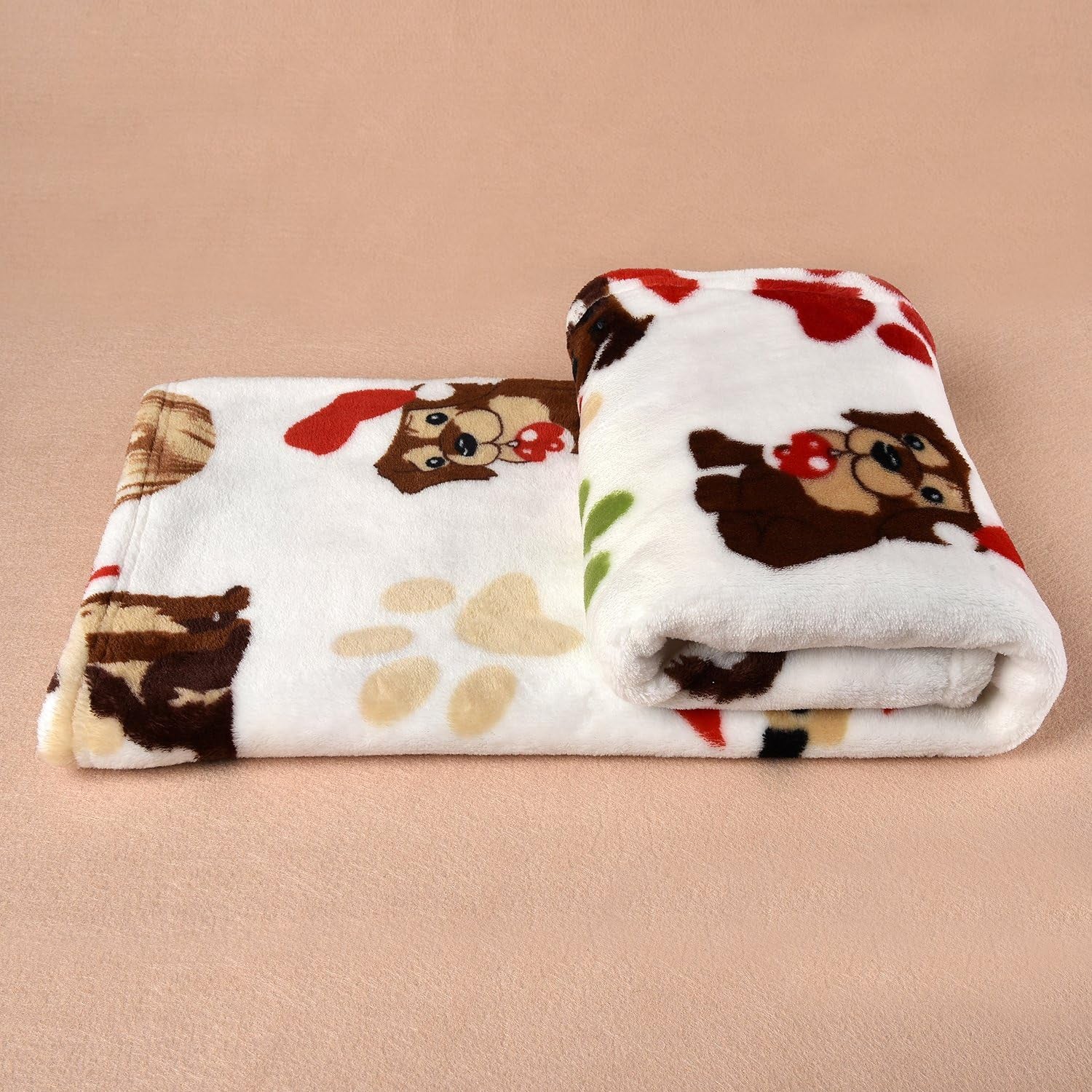 Washable Dog Blanket Soft Fleece Pet Flannel Throw Blankets for Small Dogs and Cats (21 * 30 Inch)