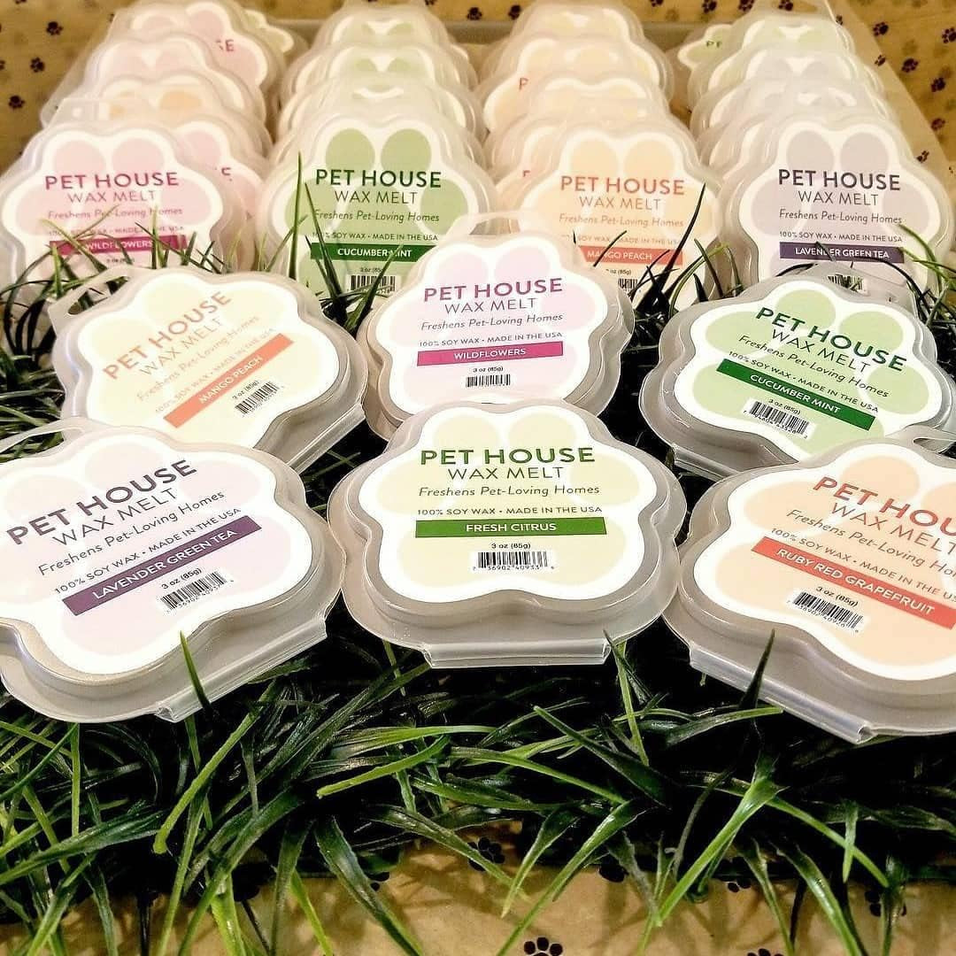 Pet House Spring and Summer Wax Melts for Pet Odor, Natural, Plant Based Soy Wax Melts, Long Lasting Fragrance for Fresh Smelling Homes, Cucumber Mint