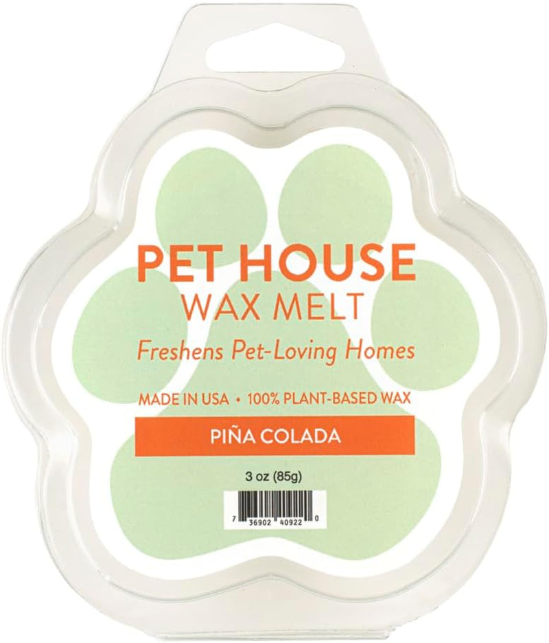 Pet House Spring and Summer Wax Melts for Pet Odor, Natural, Plant Based Soy Wax Melts, Long Lasting Fragrance for Fresh Smelling Homes, Pina Colada